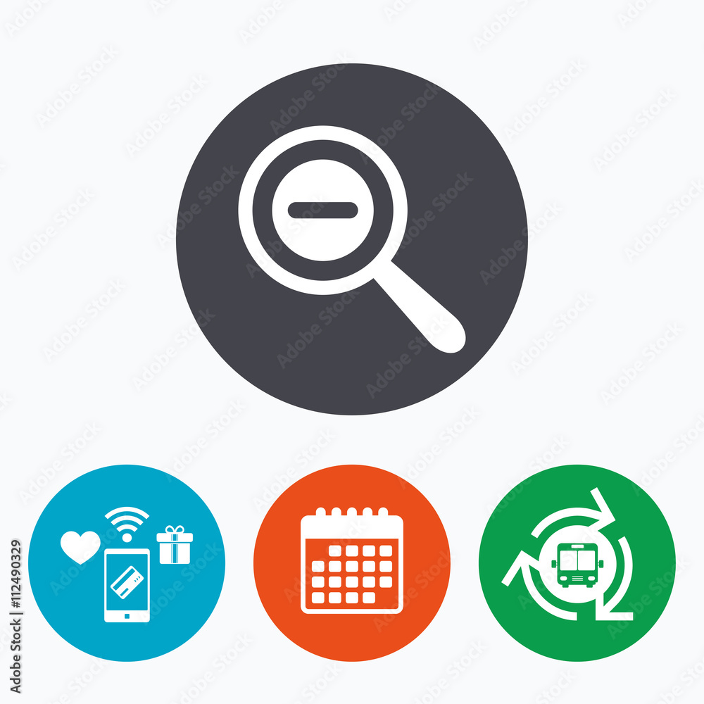 Magnifier glass sign icon. Zoom tool. Navigation Magnifier glass sign icon. Zoom tool. Navigation
