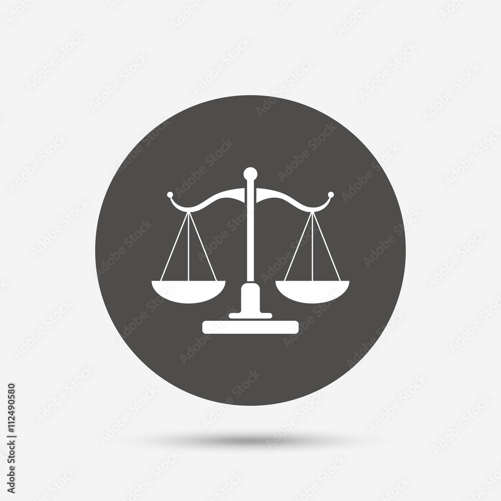 Scales of Justice sign icon. Court of law symbol Scales of Justice sign icon. Court of law symbol