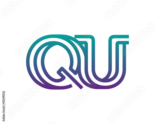 QU lines letter logo