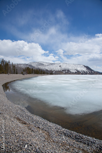 ice on yellowstone lake