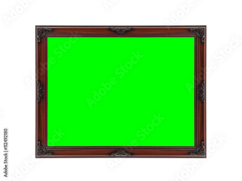Wood Picture Frame on White...