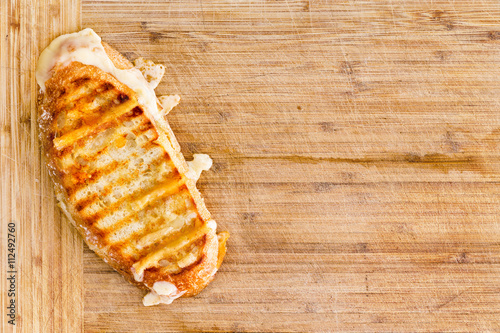 Appetizing grilled panini bread cheese sandwich photo