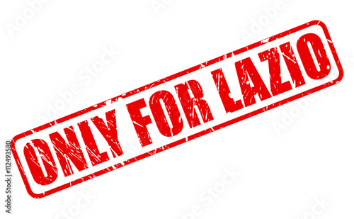 ONLY FOR LAZIO red stamp text