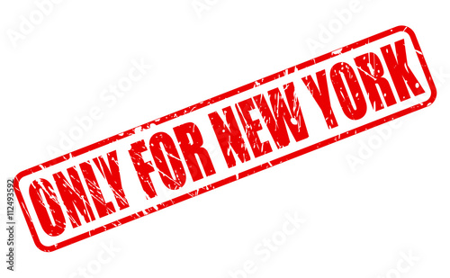 ONLY FOR NEW YORK red stamp text