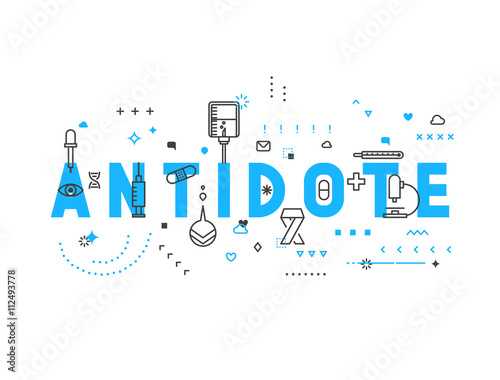 Medicine concept antidote. Creative design elements for websites, mobile apps and printed materials. Medicine banner design photo