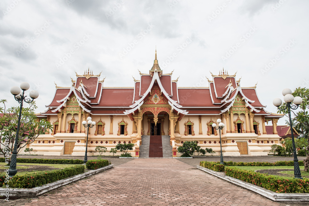 View of That Luang in Laos