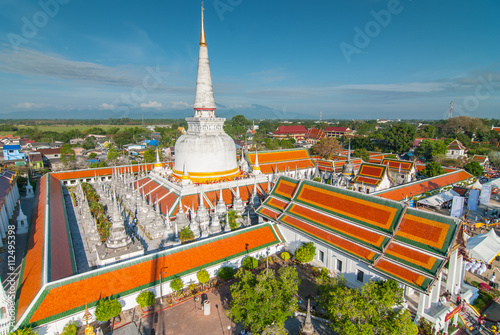 Top view of wat phra mahathat nakhon si thammarat photo