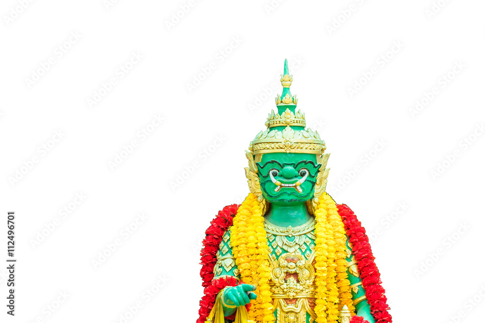 Fototapeta premium Giant statue at Temple of the Emerald Buddha