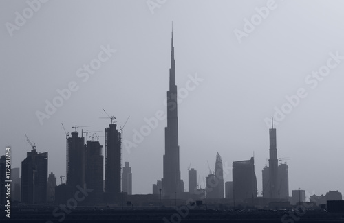 cityscape of Downtown district in Dubai