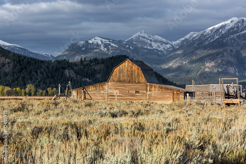 View of Mormon Row near Jackson Wyoming