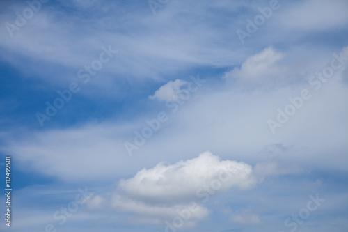 Clouds in the sky  Blue sky and clouds.