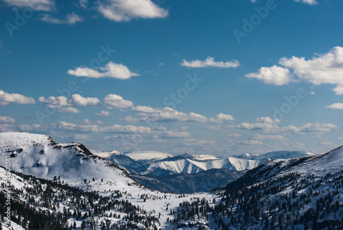 winter mountain range Khamar-Daban