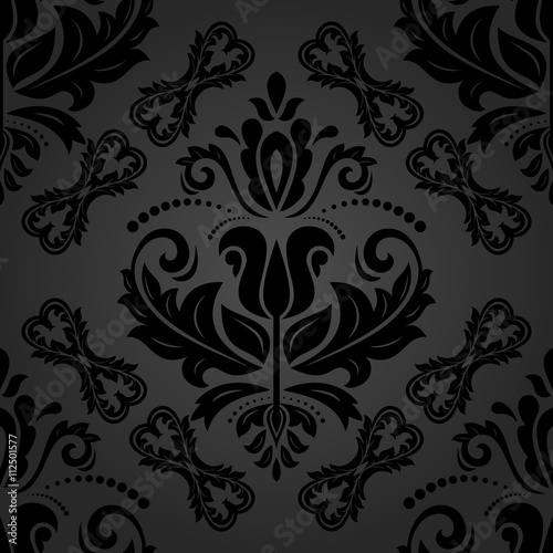 Seamless oriental ornament in the style of baroque. Traditional classic vector pattern
