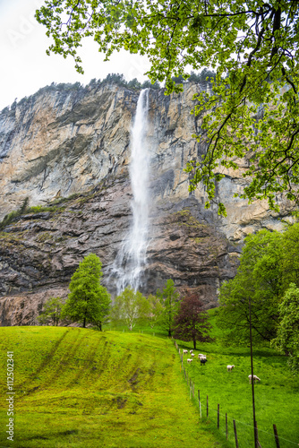 Waterfall in Lauterbrunnen - Switzerland