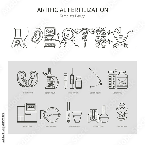 Artificial fertilization concept vector