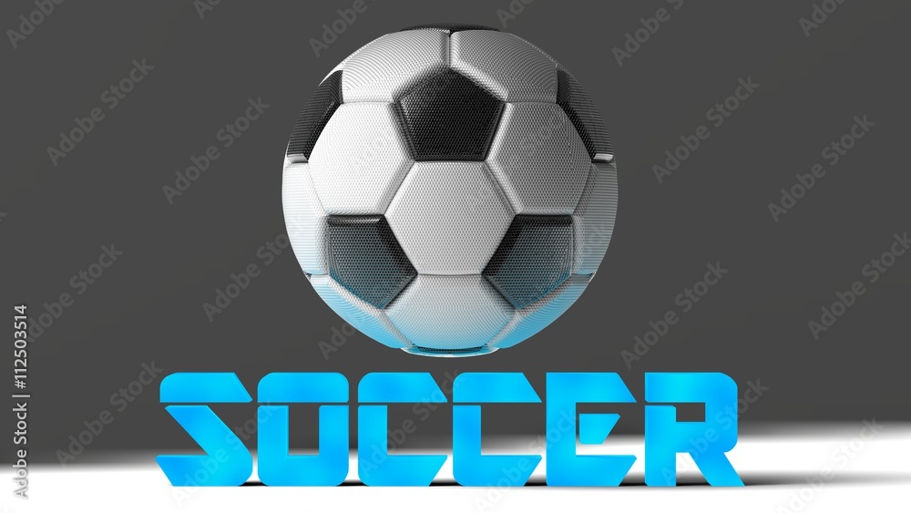 Soccer ball. 3D illustration. 3D CG. High resolution. Soccer ball. 3D illustration. 3D CG. High resolution.
