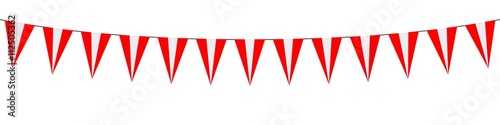 Banner. Garlands, Wimpel. Weiß, rot  photo