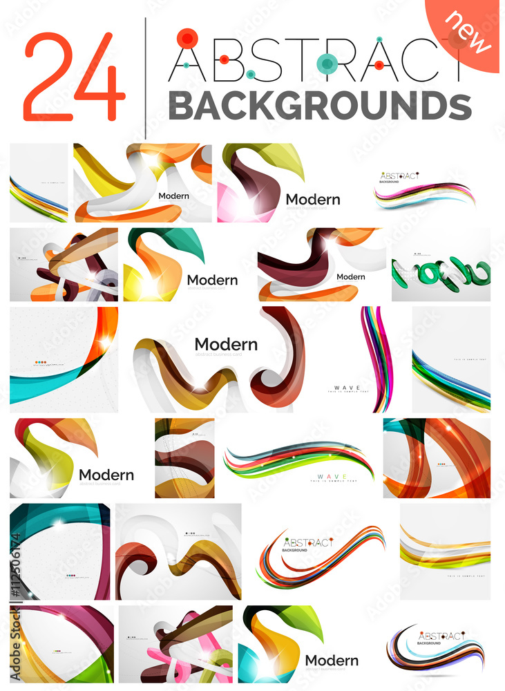 Motion concept abstract background set Motion concept abstract background set
