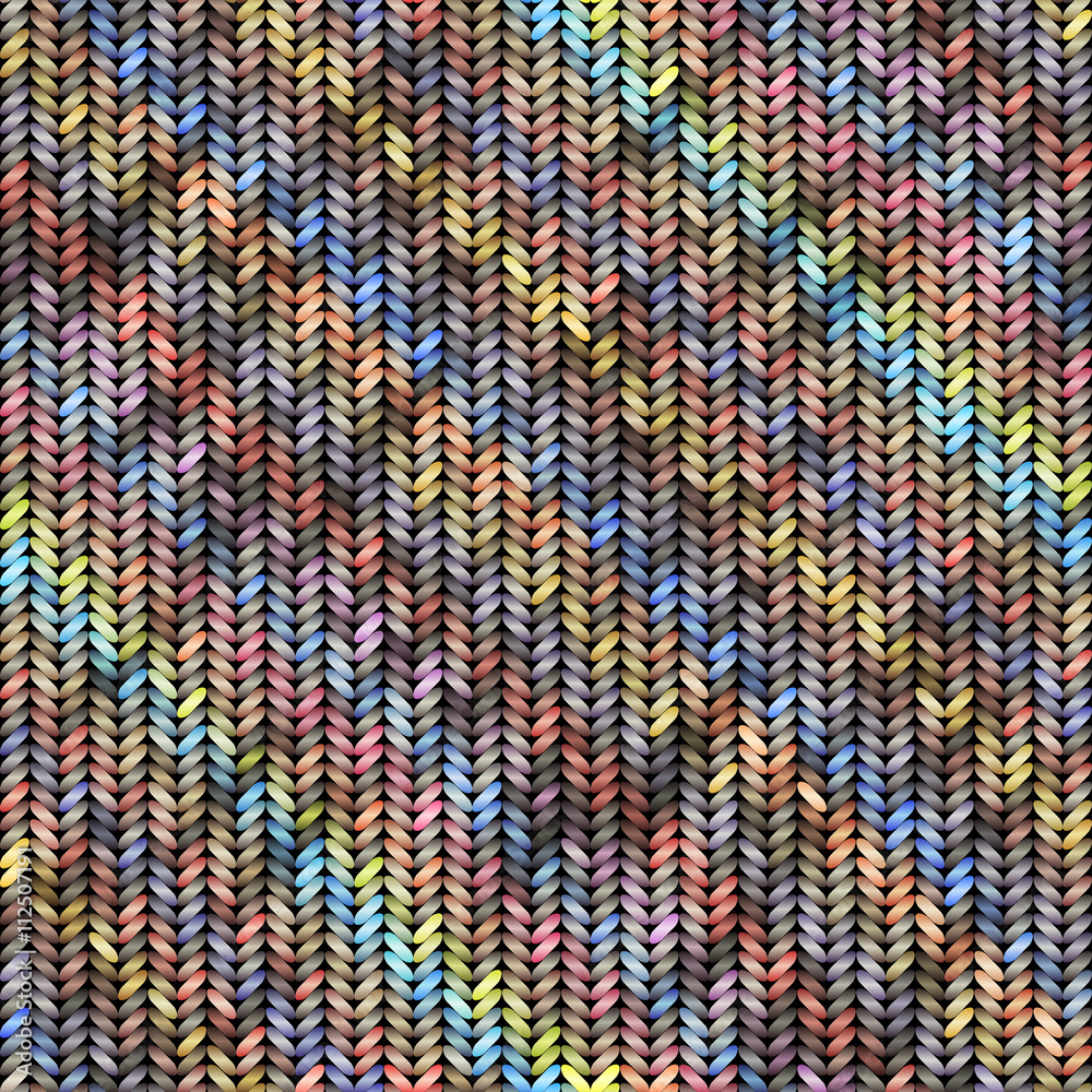 Multicolor knitted pattern