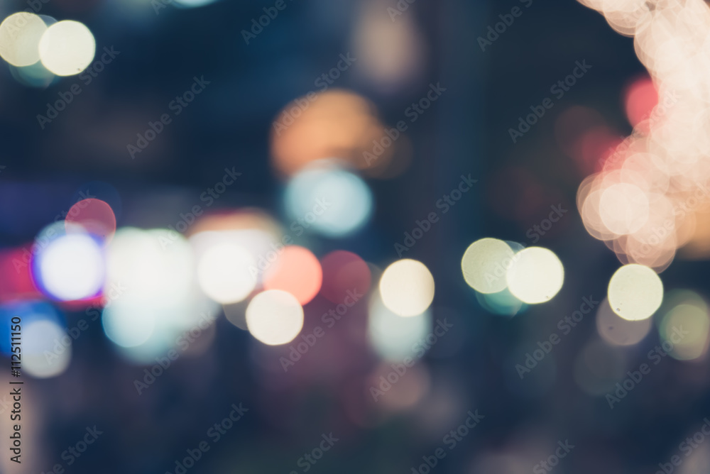 Defocused bokeh in city light lifestyle at night Defocused bokeh in city light lifestyle at night