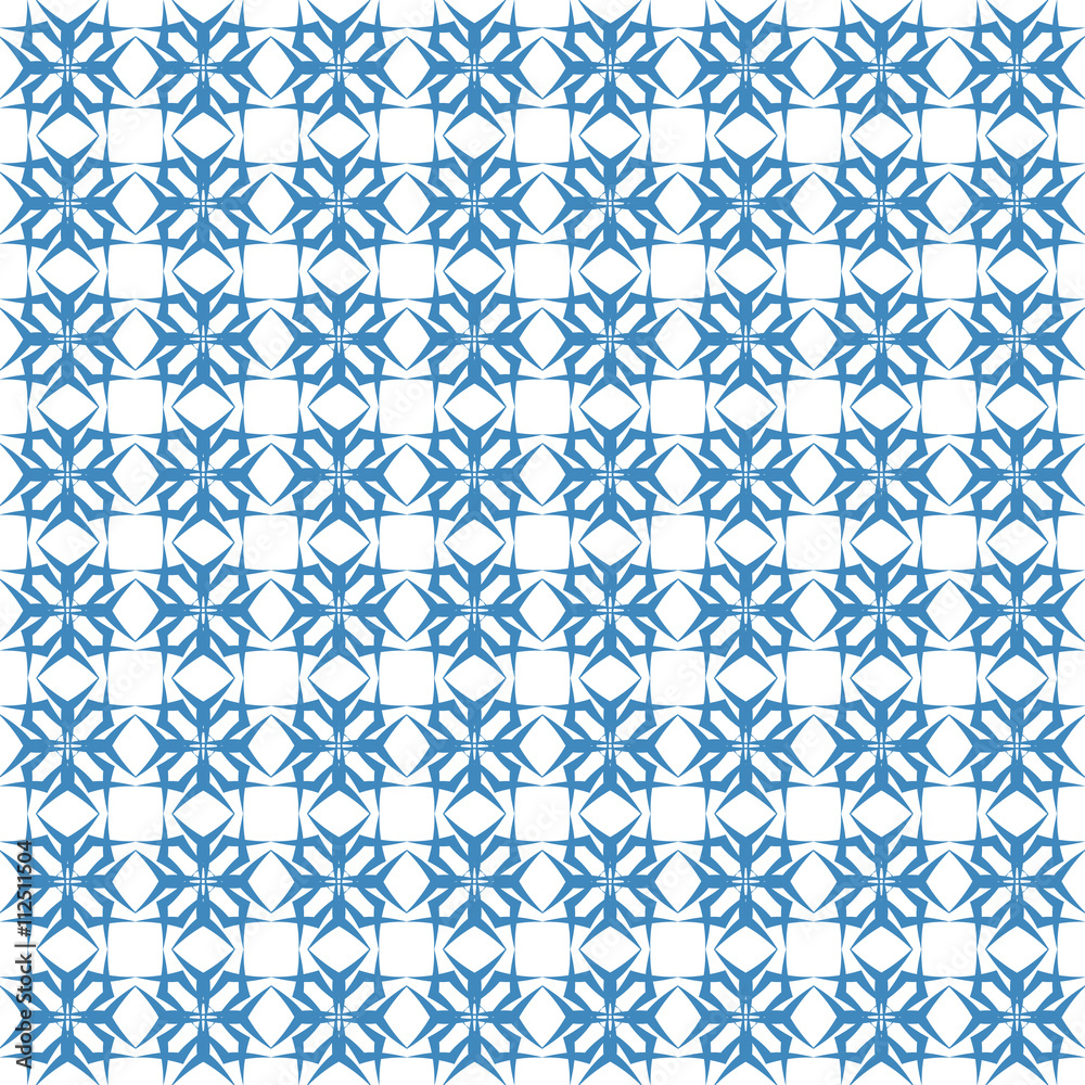 Seamless color pattern with abstract geometric design. Retro Wallpaper. Vintage seamless pattern. White and blue ornament. Seamless color pattern with abstract geometric design. Retro Wallpaper. Vintage seamless pattern. White and blue ornament.