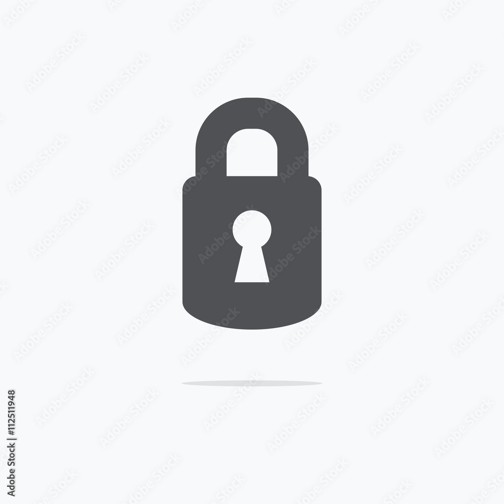 Lock Icon. Lock icon flat. Vector illustration. Lock Icon. Lock icon flat. Vector illustration.