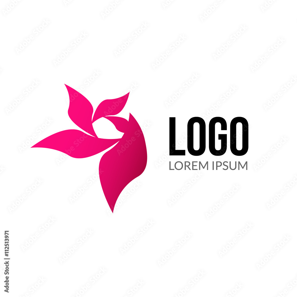 Obraz premium Abstract vector beauty spa salon logo. Abstract colorful logo concept