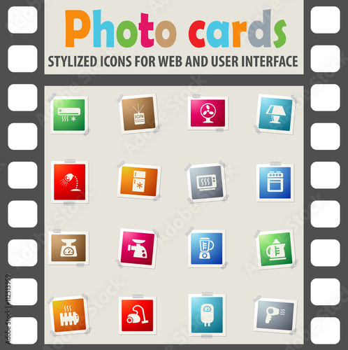 home appliances icon set