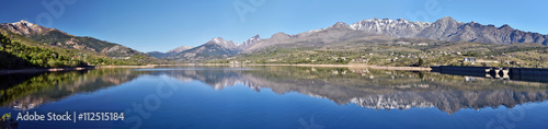 Panorama of Calacuccia Lake in Central Corsica