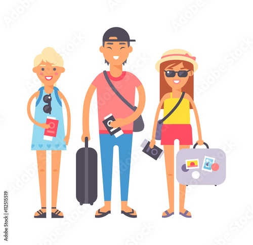 Summer vacation people illustration. © Vectorvstocker