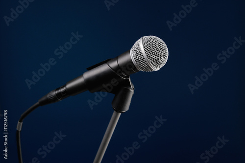 microphone on blue