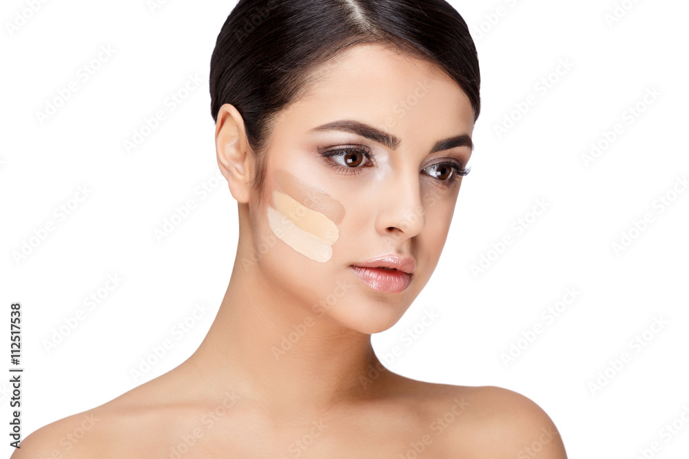 Young brunette woman with beautiful clean skin Young brunette woman with beautiful clean skin