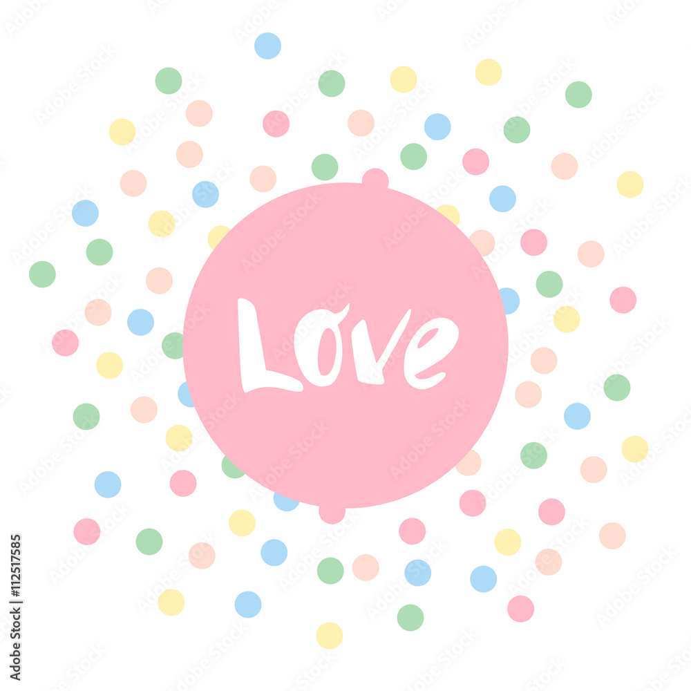 Vector Illustration of a Background Design with Pastel Confetti Vector Illustration of a Background Design with Pastel Confetti