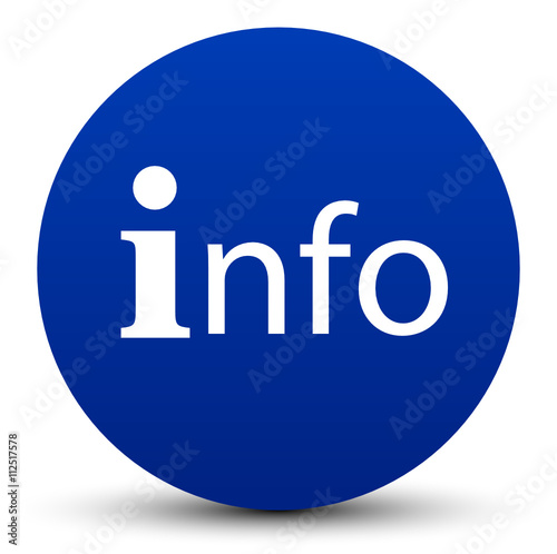 Info Button Blau Rund