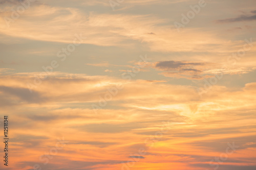 Sunset or sunrise Sky Background,sunset or sunrise with orange s © ittipol