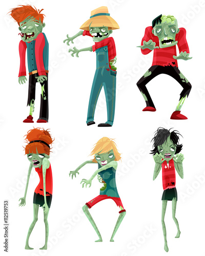 Zombie Monsters Characters Game Figures Set