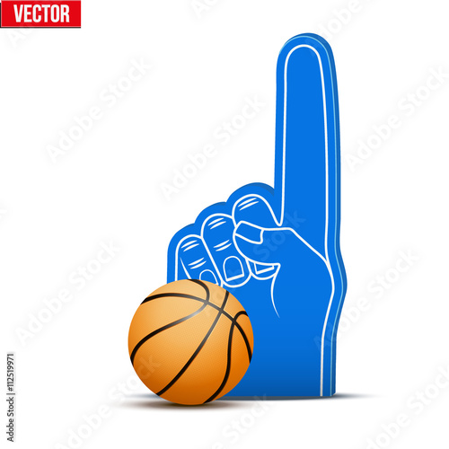 Basketball Sports Fan Foam Fingers and ball