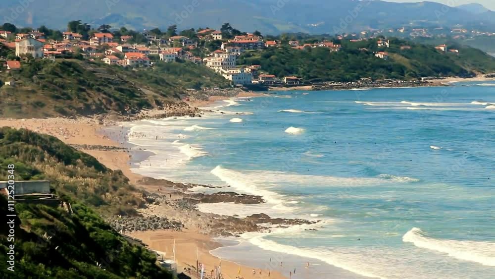 Plages de sable sur l'océan