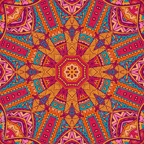 Abstract festive colorful vector ethnic pattern