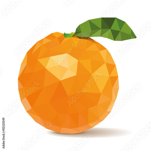 Orange geometric triangles image
