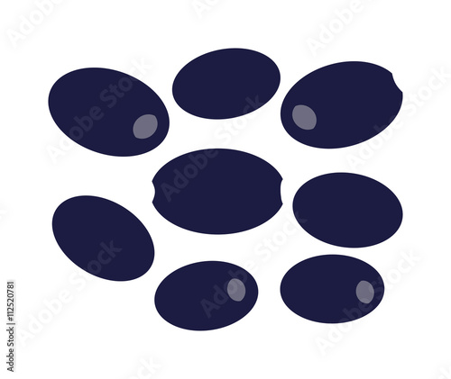 Dark olives on a white background vector illustration