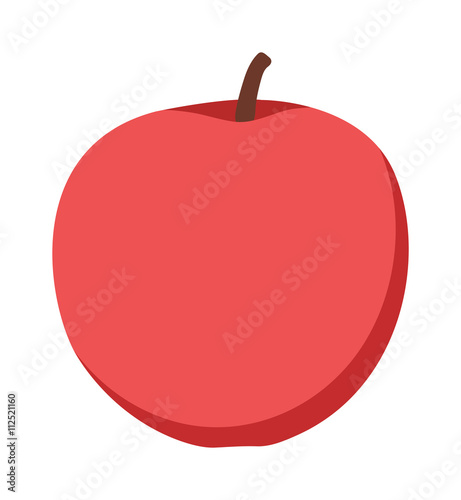 Red apple vector illustration.