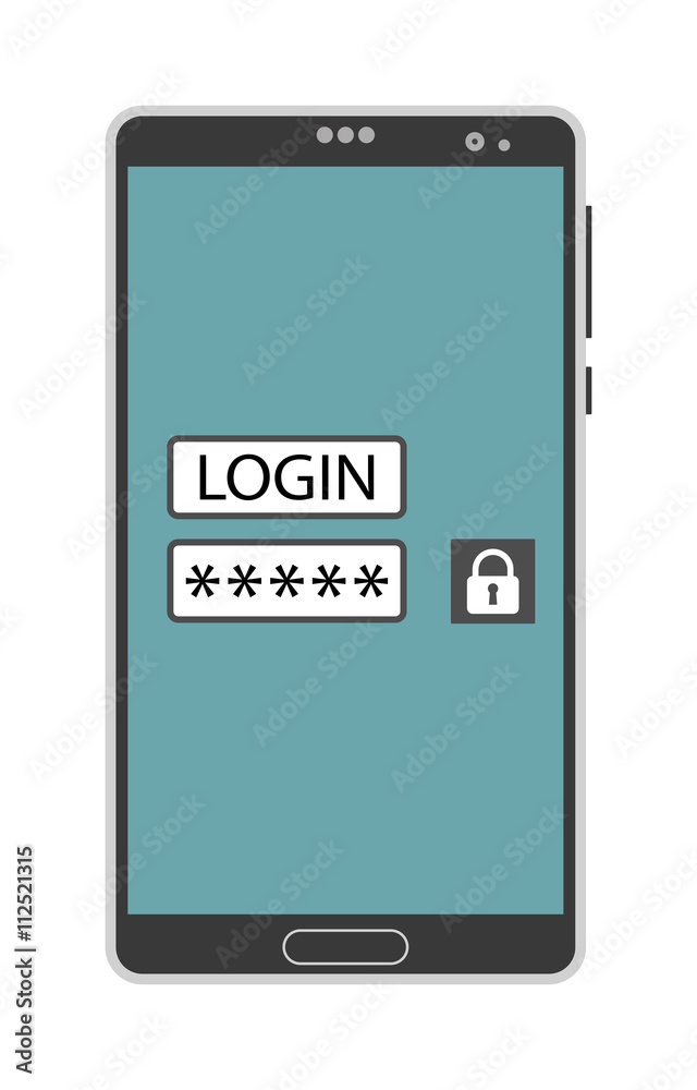 Account login screen vector illustration. Account login screen vector illustration.