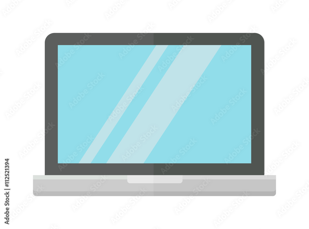 Modern laptop computer isolated on white background vector Modern laptop computer isolated on white background vector