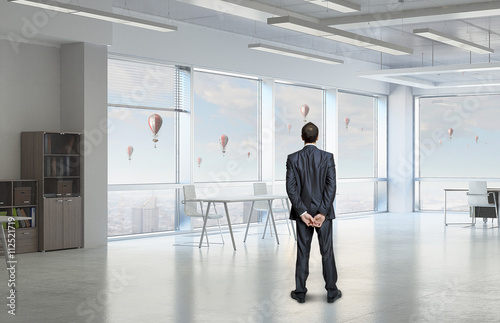 Businessman in office interior