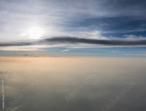 Many cloud in Flying above sunrise © sorapop