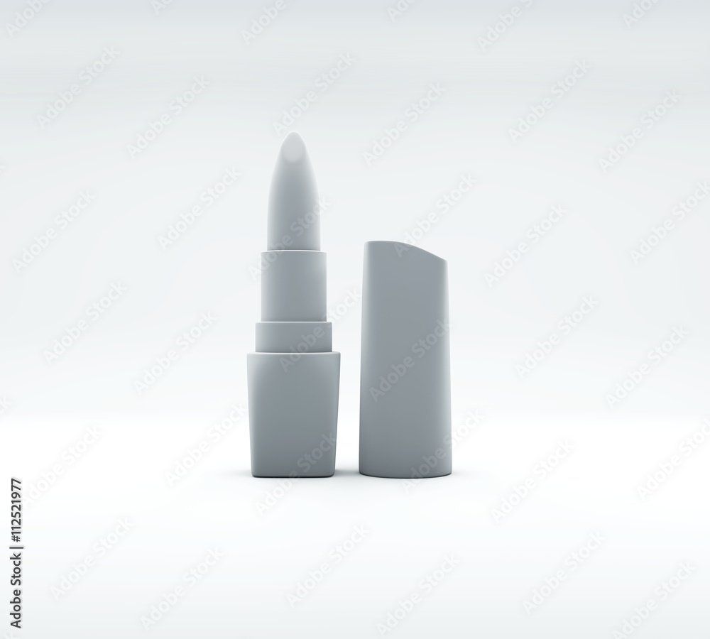 3D illustration of blank lipstick mockup isolated on white. 3D illustration of blank lipstick mockup isolated on white.