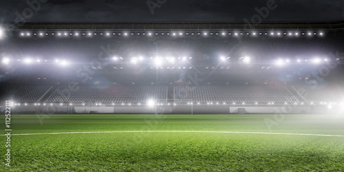 Football stadium in lights