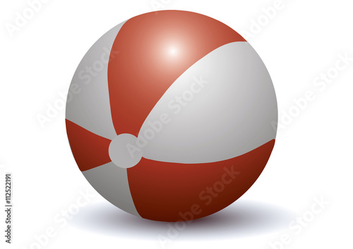 Free Download Vector illustration. Beach Ball on a white background. - GFXLoad