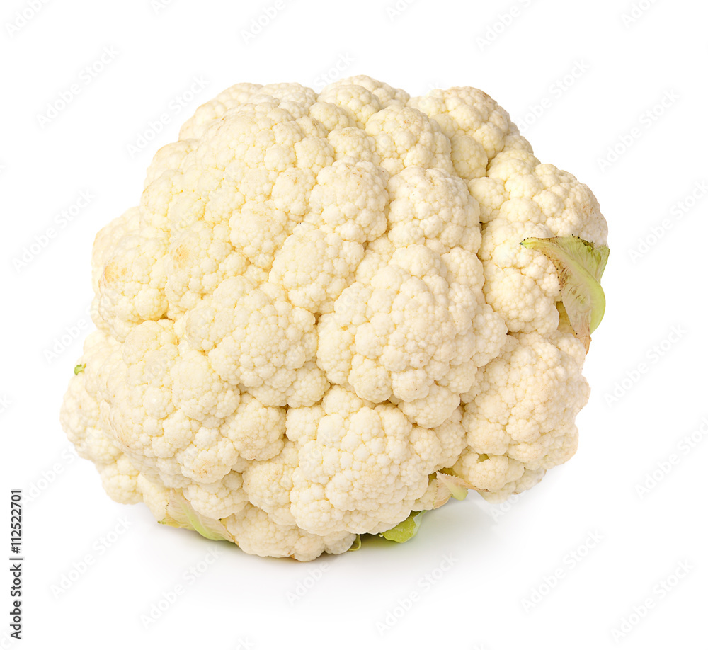 fresh cauliflower on white background fresh cauliflower on white background